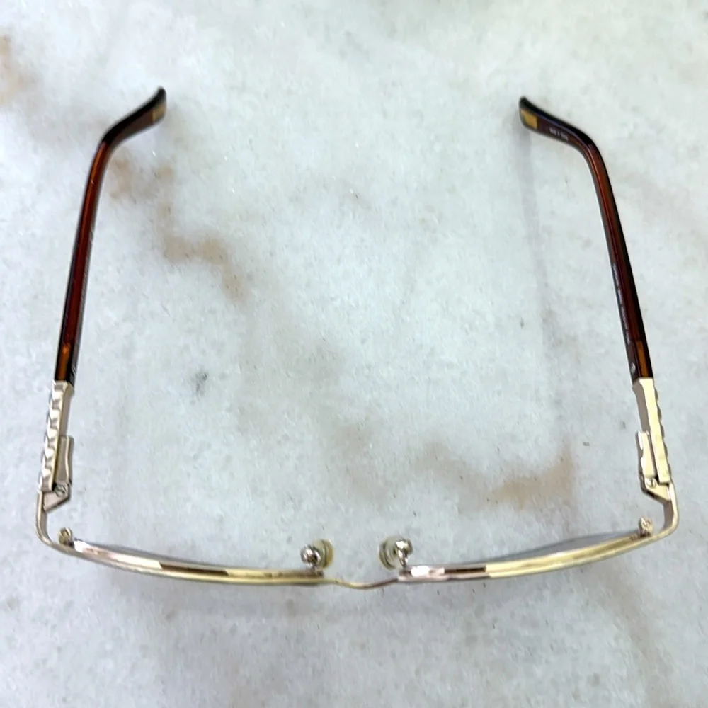 Guess Marciano GM 248 Brown and Gold Embellished Eyeglasses Frames 53 17 135